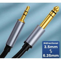 Dr. Phone-DrPhone 6.35mm 1/4 mannelijk naar 3.5mm 1/8 mannelijk - TRS Bidirectionele Stereo Audio Kabel Jack - 3 Meter€ 14,95€ 12,36DrPhoneAudiokabels8720118921340