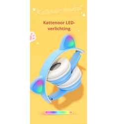 Dr. Phone-DrPhone Draadloze Kattenoor Koptelefoon Met Microfoon – Bluetooth 5.0 – RGB LED verlichting€ 27,95€ 23,10Koptelefoon Standaard8720118722817