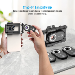 Dr. Phone-DrPhone APL PhoneMicro - 3-in-1 Telefoonlens – 100x/150x/200x - LED Verlichting - Ingebouwde CPL-filter - 3 helderheidsniveaus€ 97,95€ 80,95(Telefoon) Opzet Lens / Lenzen