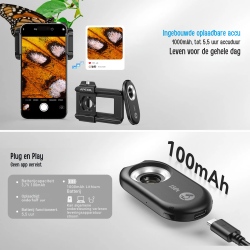 Dr. Phone-DrPhone APL PhoneMicro - 3-in-1 Telefoonlens – 100x/150x/200x - LED Verlichting - Ingebouwde CPL-filter - 3 helderheidsniveaus€ 97,95€ 80,95(Telefoon) Opzet Lens / Lenzen