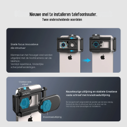 Dr. Phone-DrPhone APL PhoneMicro - 3-in-1 Telefoonlens – 100x/150x/200x - LED Verlichting - Ingebouwde CPL-filter - 3 helderheidsniveaus€ 97,95€ 80,95(Telefoon) Opzet Lens / Lenzen