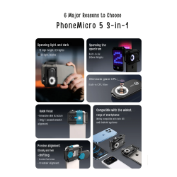 Dr. Phone-DrPhone APL PhoneMicro - 3-in-1 Telefoonlens – 100x/150x/200x - LED Verlichting - Ingebouwde CPL-filter - 3 helderheidsniveaus€ 97,95€ 80,95(Telefoon) Opzet Lens / Lenzen
