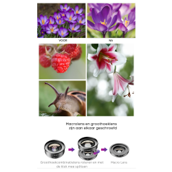 Dr. Phone-DrPhone APEX3 Pro 2-in-1 Smartphone Lens Set – 120° Groothoek & 10x Macro Lens – Universele Clip voor Telefoon & Tablet€ 27,95€ 23,10(Telefoon) Opzet Lens / Lenzen