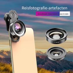 Dr. Phone-DrPhone APEX3 Pro 2-in-1 Smartphone Lens Set – 120° Groothoek & 10x Macro Lens – Universele Clip voor Telefoon & Tablet€ 27,95€ 23,10(Telefoon) Opzet Lens / Lenzen