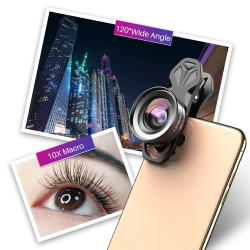 Dr. Phone-DrPhone APEX3 Pro 2-in-1 Smartphone Lens Set – 120° Groothoek & 10x Macro Lens – Universele Clip voor Telefoon & Tablet€ 27,95€ 23,10(Telefoon) Opzet Lens / Lenzen