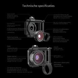 Dr. Phone-DrPhone APEX WideEdge – Zoom Smartphone Macrolens - 10x Tot 20x Vergroting - F1.05 diafragma - HD Macro-Lens€ 47,95€ 39,63(Telefoon) Opzet Lens / Lenzen