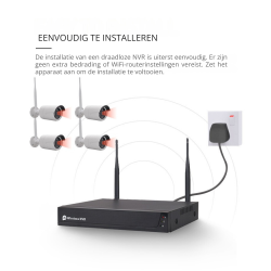 Dr. Phone-DrPhone SmartVision - NVR Camera Kit - 8 Camera Set - Bewegingsdetectie & Human Shape Detection - IP66 Waterdicht - 3MP Full HD€ 599,95€ 495,83Camera 
