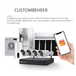 Dr. Phone-DrPhone SmartVision - NVR Camera Kit - 8 Camera Set - Bewegingsdetectie & Human Shape Detection - IP66 Waterdicht - 3MP Full HD€ 599,95€ 495,83Camera 