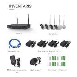 Dr. Phone-DrPhone SmartVision - NVR Camera Kit - 8 Camera Set - Bewegingsdetectie & Human Shape Detection - IP66 Waterdicht - 3MP Full HD€ 599,95€ 495,83Camera 