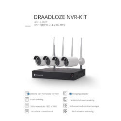 Dr. Phone-DrPhone SmartVision - NVR Camera Kit - 8 Camera Set - Bewegingsdetectie & Human Shape Detection - IP66 Waterdicht - 3MP Full HD€ 599,95€ 495,83Camera 