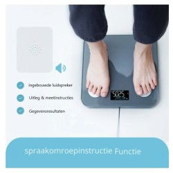 Dr. Phone-DrPhone FitScale – Slimme Body Weegschaal - 8-elektroden – Mobiele App – Lichaamsvet – BMI – BMR – Inclusief Handvat - Grijs€ 129,95€ 107,40DrPhoneGezondheid