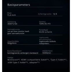 Dr. Phone-Elementkey GenX4 – OLED 15.6 inch Draagbare Monitor – 3840×2160 4K 60Hz OLED + Freesync – GameMonitor - Zonder touch€ 529,95€ 437,98Monitoren