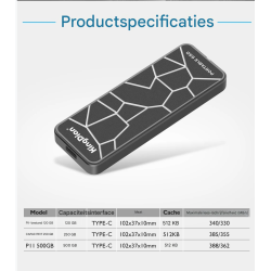 Dr. Phone-DrPhone KD PRO - SSD - 500GB - USB Externe Opslag – Extreem snel SSD - Uitbreidbare Opslag – Geschikt Voor o.a. PS5 – Laptop€ 99,95€ 82,60DrPhoneExterne Harde Schijf 