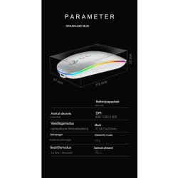 Dr. Phone-Elementkey MIJIA Dual Mode Draadloze Muis – Bluetooth + 2.4G, Oplaadbaar, Stil en 1600 DPI - Metalen Scrollwiel Comfort - Grijs€ 24,95€ 20,62Muis