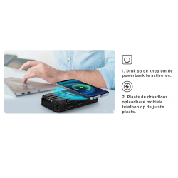 Dr. Phone-DrPhone SolarCharge – 7 In 1 30000mAh Zonnenenergie Powerbank – LED Licht – 3 Ingebouwde Kabels – Draadloos Opladen€ 59,95€ 49,55Powerbanks / Accu's