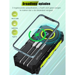 Dr. Phone-DrPhone SolarCharge – 7 In 1 30000mAh Zonnenenergie Powerbank – LED Licht – 3 Ingebouwde Kabels – Draadloos Opladen€ 59,95€ 49,55Powerbanks / Accu's