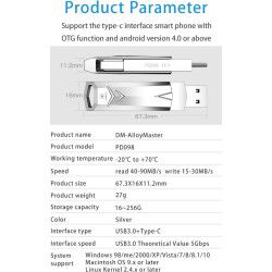 Dr. Phone-LUXWALLET DataSwift – USB 3.0 Naar USB-C 3.0 Flashdrive - 360° Rotatie – USB Stick – OTG – 256GB - Zilver€ 34,95€ 28,88Flashdrives