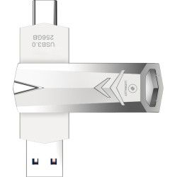 Dr. Phone-LUXWALLET DataSwift – USB 3.0 Naar USB-C 3.0 Flashdrive - 360° Rotatie – USB Stick – OTG – 256GB - Zilver€ 34,95€ 28,88Flashdrives