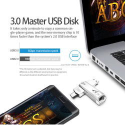 Dr. Phone-LUXWALLET DataSwift – USB 3.0 Naar USB-C 3.0 Flashdrive - 360° Rotatie – USB Stick – OTG – 256GB - Zilver€ 34,95€ 28,88Flashdrives