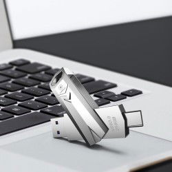 Dr. Phone-LUXWALLET DataSwift – USB 3.0 Naar USB-C 3.0 Flashdrive - 360° Rotatie – USB Stick – OTG – 256GB - Zilver€ 34,95€ 28,88Flashdrives