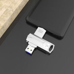 Dr. Phone-LUXWALLET DataSwift – USB 3.0 Naar USB-C 3.0 Flashdrive - 360° Rotatie – USB Stick – OTG – 256GB - Zilver€ 34,95€ 28,88Flashdrives