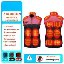 Dr. Phone-DrPhone HeatShield – Elektrisch Verwarmde Bodywarmer Voor Vrouwen Met 13 Zones – Oplaadbaar – Maat L - Zwart/Roze€ 49,95€ 41,28Elektrisch (Verwarmde) Bodywarmer