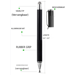 Dr. Phone-DrPhone SX Pro V6 Plus Stylus Pen met Clip – Disc, Side Grip – Geschikt voor iPhone, iPad, Samsung Galaxy – Zilver€ 11,95€ 9,88Home8720118084885