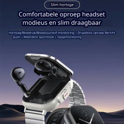 Dr. Phone-DrPhone DualX Duo2 - Smartwatch met Ingebouwde Oordoppen - Bluetooth 5, NFC, Gezondheidsmonitoring & Automatisch Opladen - Zwart€ 79,95€ 66,07DrPhoneDrPhone Smartwatches