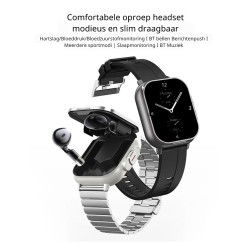 Dr. Phone-DrPhone DualX Duo2 - Smartwatch met Ingebouwde Oordoppen - Bluetooth 5, NFC, Gezondheidsmonitoring & Automatisch Opladen - Zwart€ 79,95€ 66,07DrPhoneDrPhone Smartwatches
