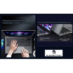 Dr. Phone-Elementkey PixelPro - Metalen Ultrabook 15.6 Inch Laptop - i9-12900H - MX550 - 32GB Ram - 1 TB SSD - Vingerafdrukscanner - Grijs€ 1.329,95€ 1.099,13ElementkeyLaptop8720118851548