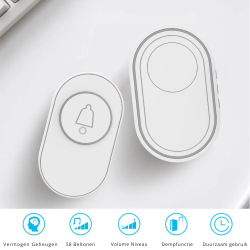 Dr. Phone-DrPhone Ringlink - Draadloze Deurbel - 58 Melodieën - 5 Verstelbare Geluidsniveaus – Afstand Tot 300 Meter – Deurbel Set€ 29,95€ 24,75DrPhoneHome