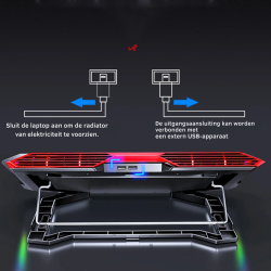Dr. Phone-DrPhone ChillBase – Laptopstandaard Met Dual Fan Koelfunctie – RGB Verlichting – Instelbare Hoogte -12 tot 18 Inch€ 49,95€ 41,28Notebookstandaard