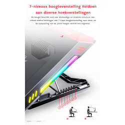 Dr. Phone-DrPhone ChillBase – Laptopstandaard Met Dual Fan Koelfunctie – RGB Verlichting – Instelbare Hoogte -12 tot 18 Inch€ 49,95€ 41,28Notebookstandaard