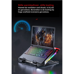Dr. Phone-DrPhone ChillBase – Laptopstandaard Met Dual Fan Koelfunctie – RGB Verlichting – Instelbare Hoogte -12 tot 18 Inch€ 49,95€ 41,28Notebookstandaard