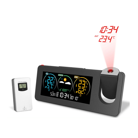 Dr. Phone-DrPhone TimeVision - Elektronische Projectie Klok – Nachtmodus – Alarm – Temperatuur Display – Barometerfunctie - Zilver€ 54,95€ 45,41Home