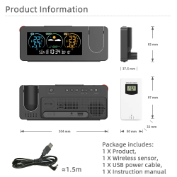 Dr. Phone-DrPhone TimeVision - Elektronische Projectie Klok – Nachtmodus – Alarm – Temperatuur Display – Barometerfunctie - Zilver€ 54,95€ 45,41Home