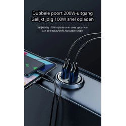 Dr. Phone-DrPhone UltraCompact - 200W Snelle Autolader - 2x USB - 20V 5A - Universele Oplader voor Telefoon, Tablet en Laptop€ 29,95€ 24,75DrPhoneAutoladers