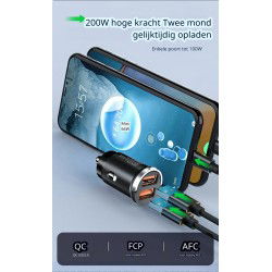 Dr. Phone-DrPhone UltraCompact - 200W Snelle Autolader - 2x USB - 20V 5A - Universele Oplader voor Telefoon, Tablet en Laptop€ 29,95€ 24,75DrPhoneAutoladers