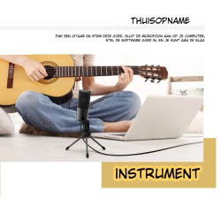 Dr. Phone-DrPhone SoundCore Slim - Condensator Studiomicrofoon - Studiokwaliteit Opname - USB Plug & Play - Cardioïde Patroon€ 74,95€ 61,94Microfoon