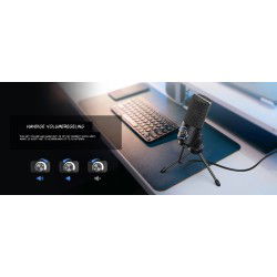 Dr. Phone-DrPhone SoundCore Slim - Condensator Studiomicrofoon - Studiokwaliteit Opname - USB Plug & Play - Cardioïde Patroon€ 74,95€ 61,94Microfoon
