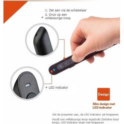 Dr. Phone-DrPhone LP2 - Draadloze Presenter - tot 100 Meter Bereik - 2.4Ghz USB Presentatie Klikker met Laserpointer€ 24,95€ 20,62Presenter