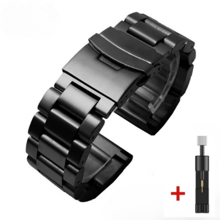 Dr. Phone-DrPhone ELITE - Metalen 24mm Horlogeband - Druk sluiting - Universeel + Aanpaskit - Zwart€ 19,95€ 16,49Smart Watch Bandje
