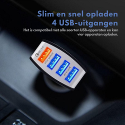 Dr. Phone-DrPhone QC5 Pro - 4 Poorten USB Lader - 12V/24V - Qualcomm 3.0 - Auto lader – Auto Oplader - Voor Tablets / Smartphones - Wit€ 17,95€ 14,83DrPhoneOplader8720118007990