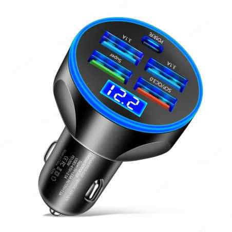 Dr. Phone-DrPhone QC18 – 250W 5 Poorts Auto Telefoonlader - PD & QC3.0 Snelladen - LED-Display & Spanningsbewaking€ 19,95€ 16,49Autoladers