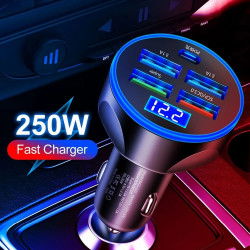 Dr. Phone-DrPhone QC18 – 250W 5 Poorts Auto Telefoonlader - PD & QC3.0 Snelladen - LED-Display & Spanningsbewaking€ 19,95€ 16,49Autoladers