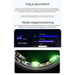 Dr. Phone-DrPhone RingSense V3 – Smart Ring - Europese ringmaat 54 - 5ATM Waterdicht – Slaapmonitor – Hartslagmeter - SpO2 + Case - Zilver€ 59,95€ 49,55DrPhoneDraagbare technology (Ring)