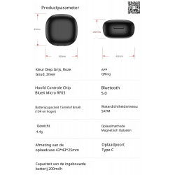 Dr. Phone-DrPhone RingSense V3 – Smart Ring - Europese ringmaat 54 - 5ATM Waterdicht – Slaapmonitor – Hartslagmeter - SpO2 + Case - Zilver€ 59,95€ 49,55DrPhoneDraagbare technology (Ring)