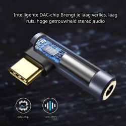 Dr. Phone-DrPhone SoundL Pro - Type-C naar 3.5mm Adapter – 90 Graden Hoofdtelefoon HiFi DAC Converter USB-C Audio Jack voor o.a. Samsung€ 9,95€ 8,22DrPhoneAdapter/Converter