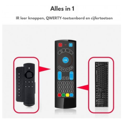 Dr. Phone-DrPhone MX6 Air Mouse 2.4Ghz USB Afstandsbediening Met toetsenbord & Achtergrond verlichting - IR Learning€ 29,95€ 24,75DrPhoneAfstandsbediening8720118190999
