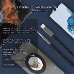 Dr. Phone-DrPhone LinkAudio2 – Premium USB-C naar AUX Kabel 3.5mm Jack | Hi-Fi Stereo Audio voor Onderweg & Thuis€ 14,95€ 12,36DrPhoneAdapter/Converter
